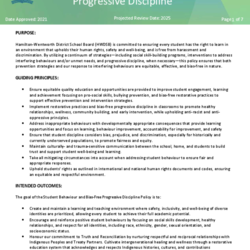 Draft Student Behaviour and Bias-Free Progressive Discipline Policy thumbnail icon